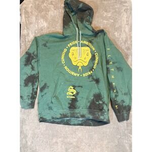Harry Potter Slytherin House Green/Black Tie-Dye Hoodie Size Large
